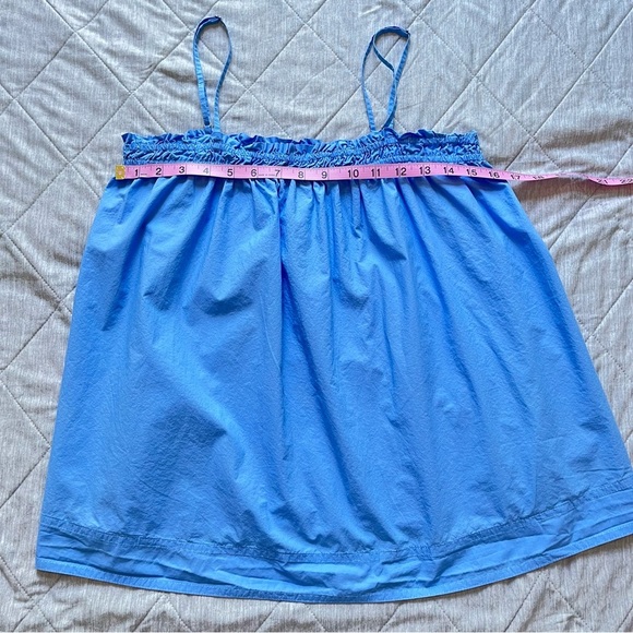 Banana Republic 100% Cotton Smocked Top Size M - Picture 4 of 7